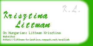 krisztina littman business card
